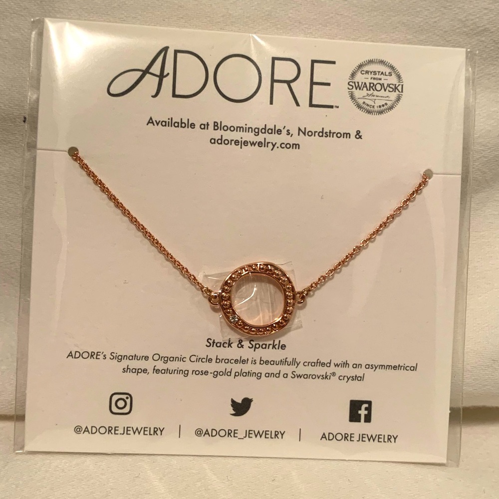 Adore Organic Circle Bracelet w/ Swarovski